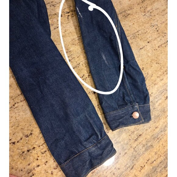 Pine Grove Men's Sz S Red Plaid Flannel Lined Denim Jacket  Trucker - Picture 12 of 16